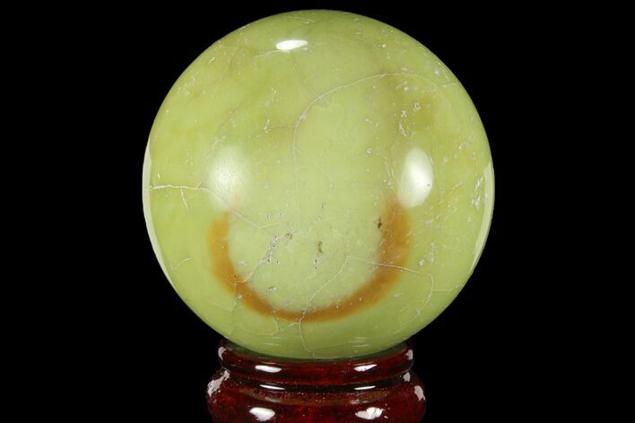 Polished Green Opal Sphere - Madagascar #95882